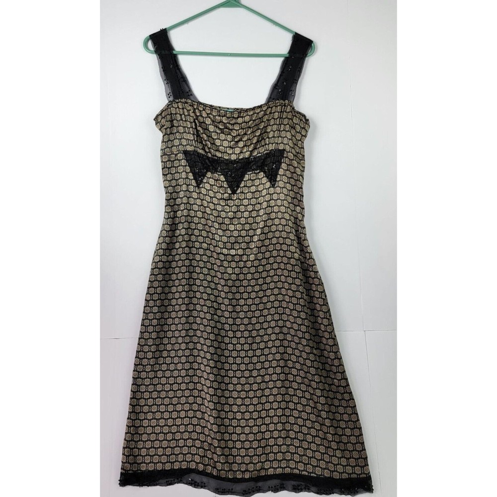 Bye womens size S 2 sleeveless 100% silk slip dress below knee dress